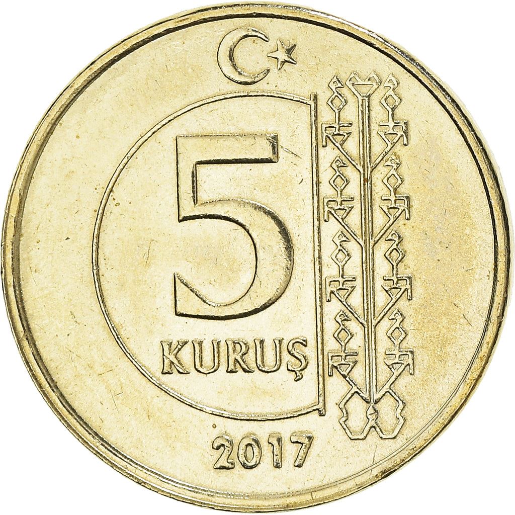 Turkey Coin Turkish 5 Kurus | President Mustafa Kemal Ataturk | KM1240 | 2009 - 2021