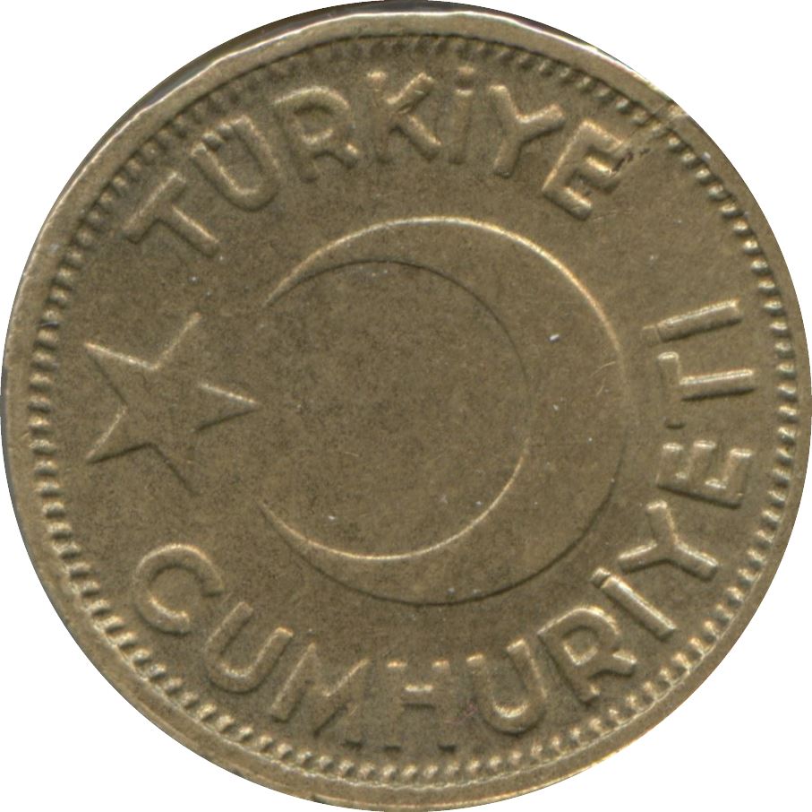 Turkey | Turkish 25 Kurus Coin | Moon Star | Istanbul | KM880 | 1944 - 1946