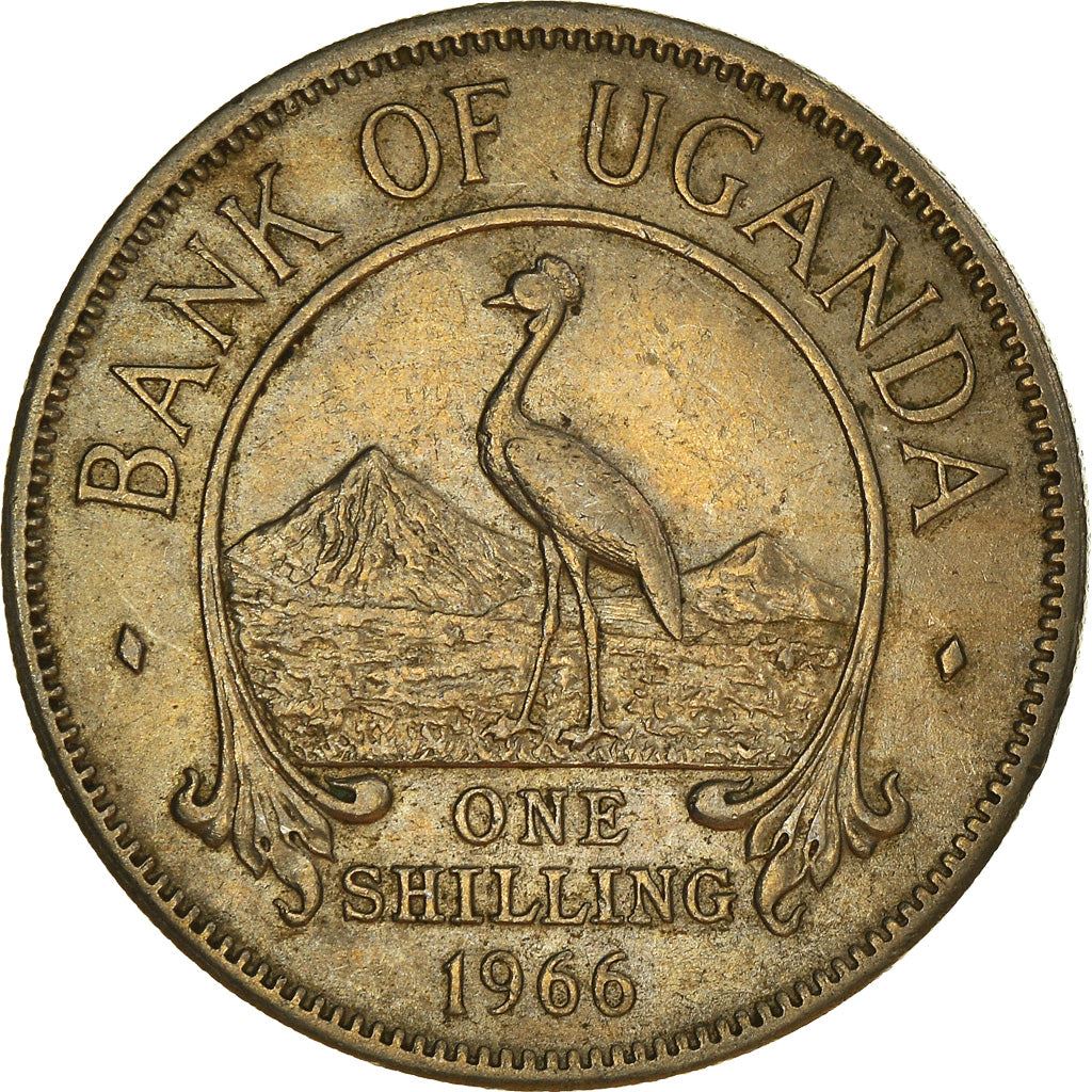 Uganda | 1 Shilling Coin | Grey Crowned Crane | KM5 | 1966 - 1975