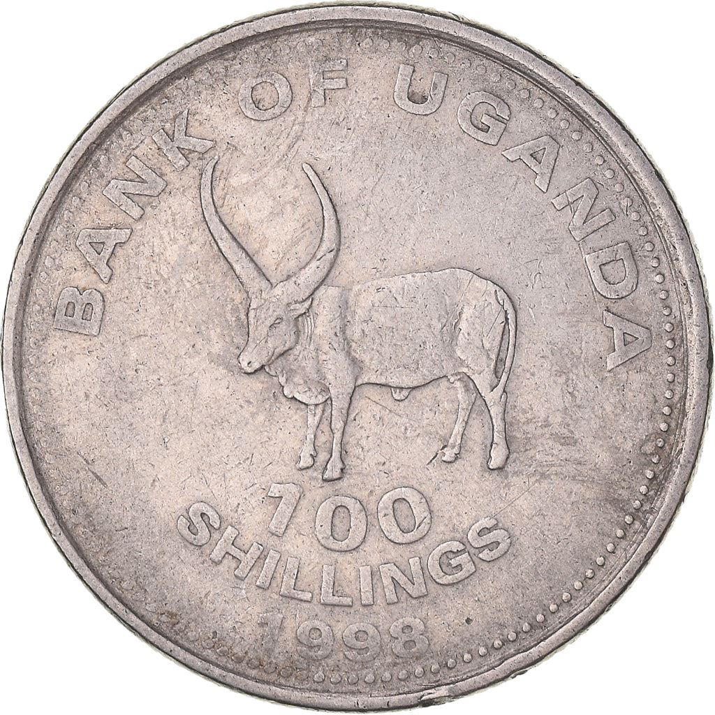 Uganda | 100 Shillings Coin | African Bull | KM67 | 1998 - 2008