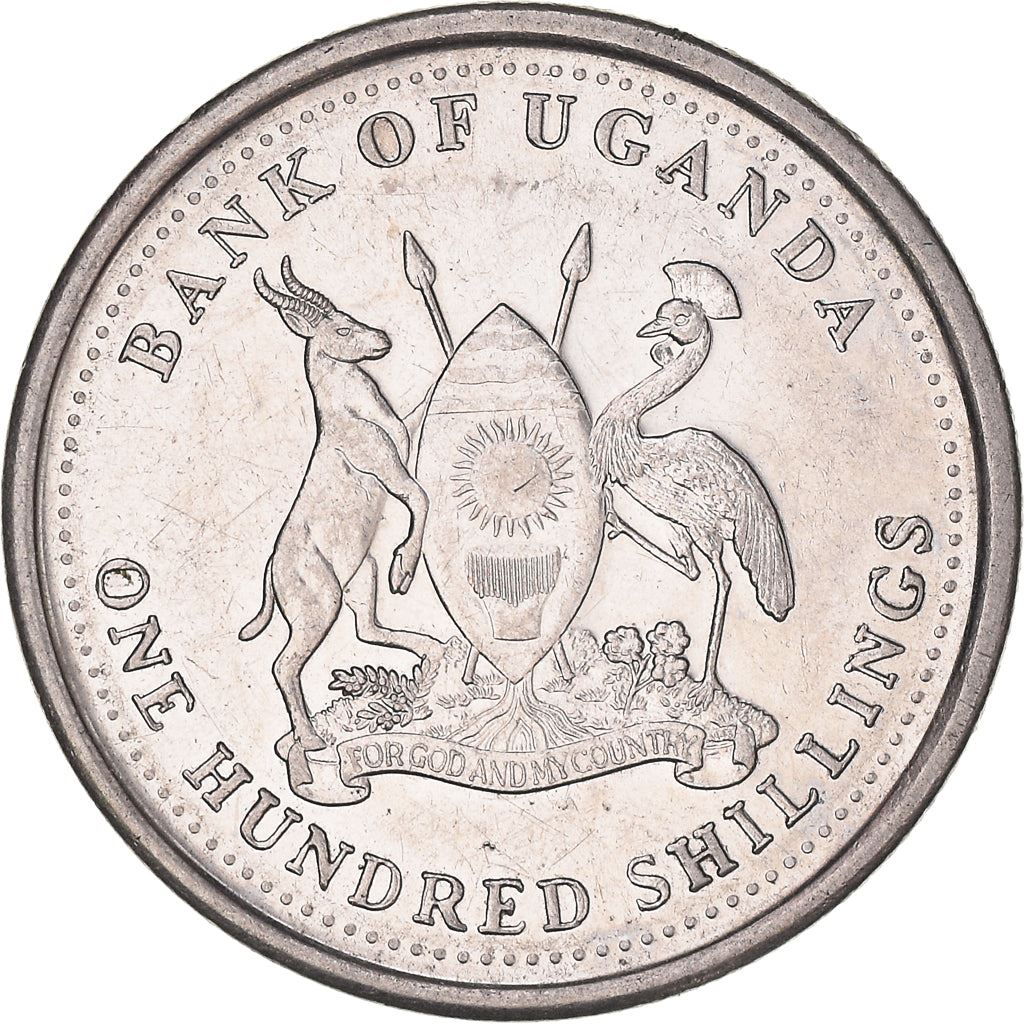 Uganda | 100 Shillings Coin | African Bull | KM67 | 1998 - 2008