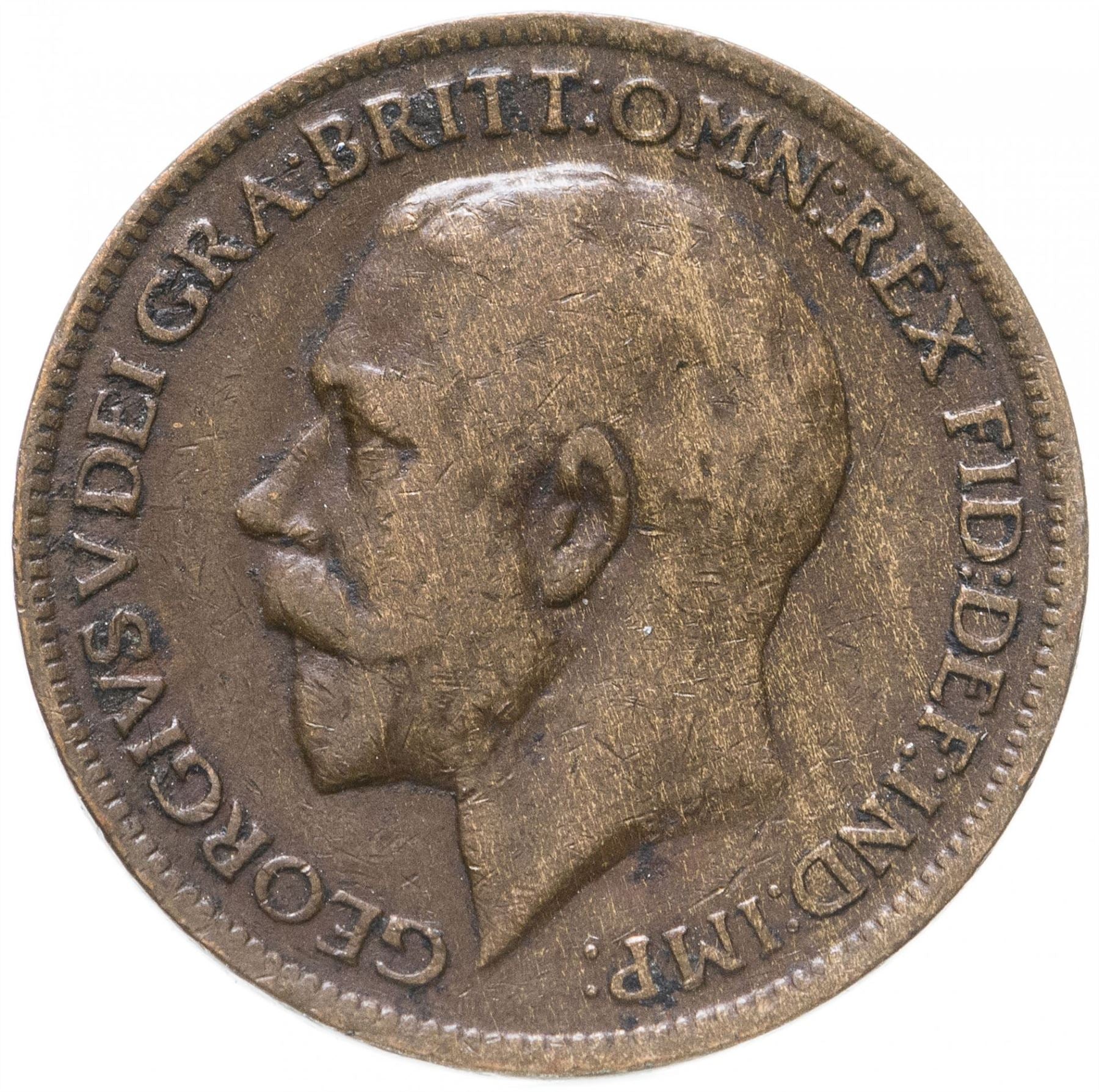 United Kingdom 1 Farthing - George V | Coin KM808 1911 - 1925