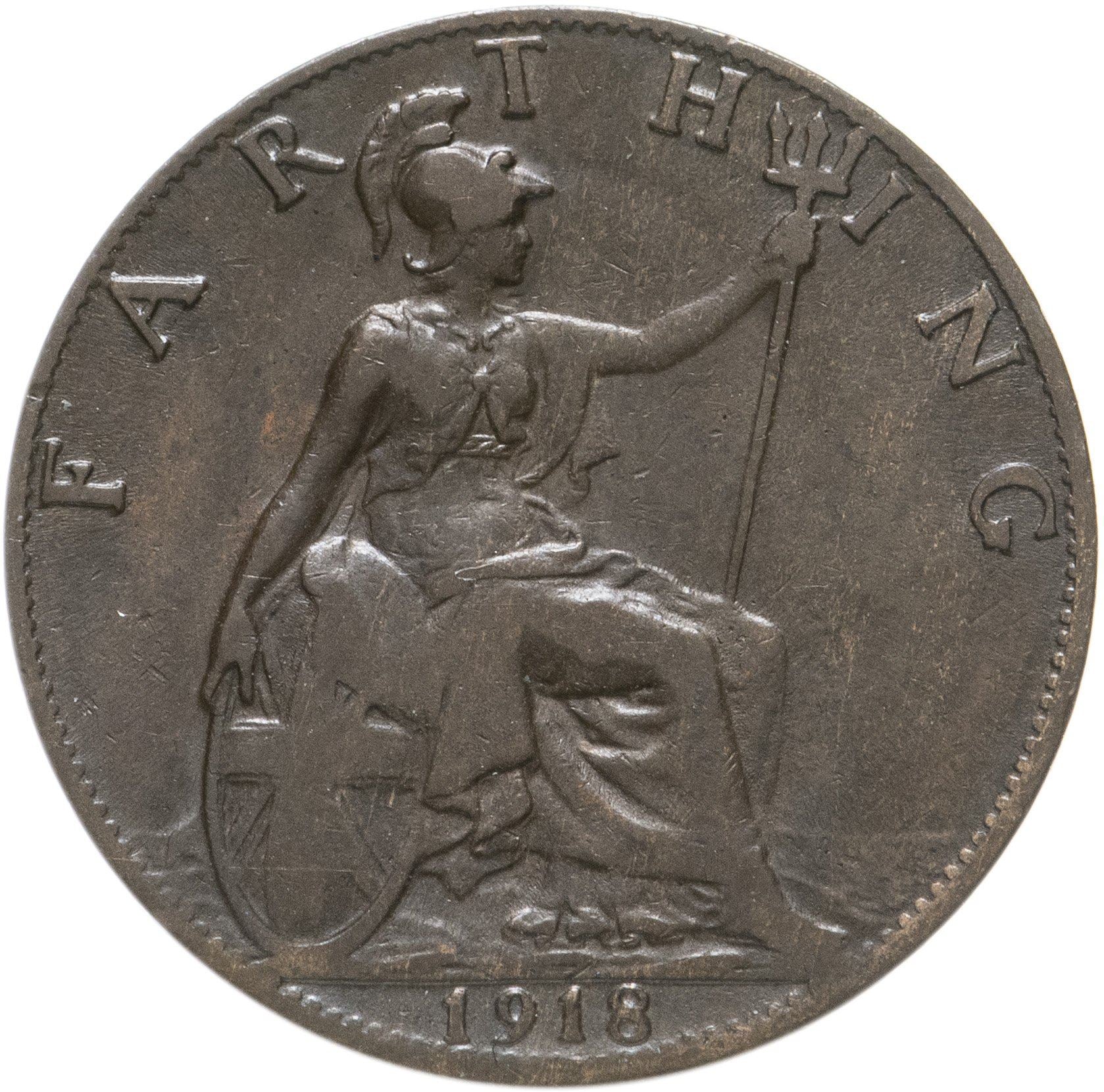 United Kingdom 1 Farthing - George V | Coin KM808 1911 - 1925