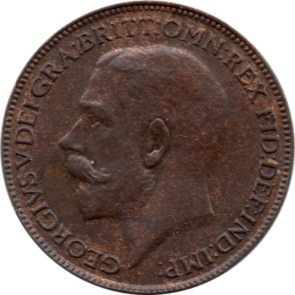 United Kingdom 1 Farthing - George V | Coin KM808 1911 - 1925