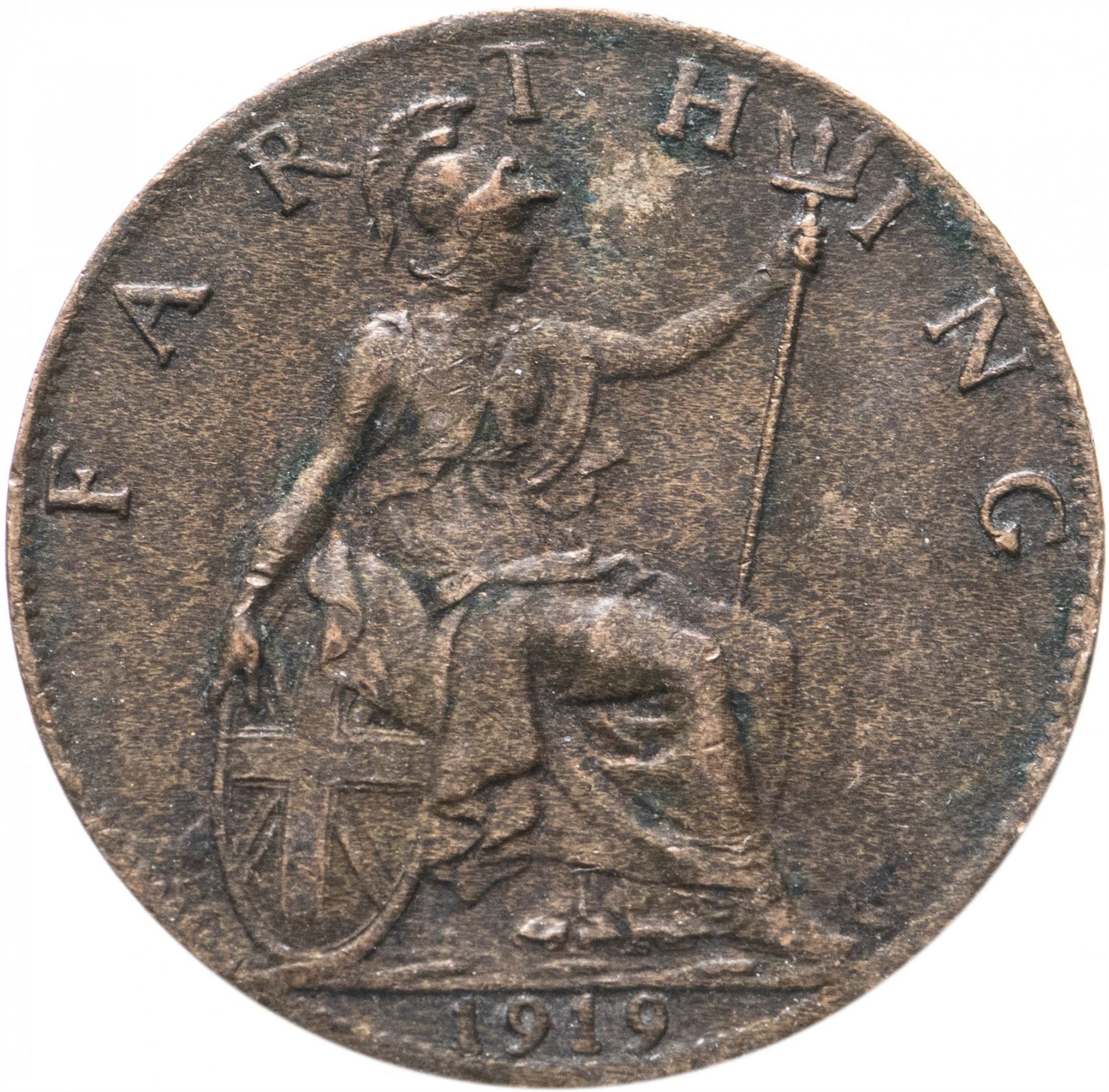 United Kingdom 1 Farthing - George V | Coin KM808 1911 - 1925