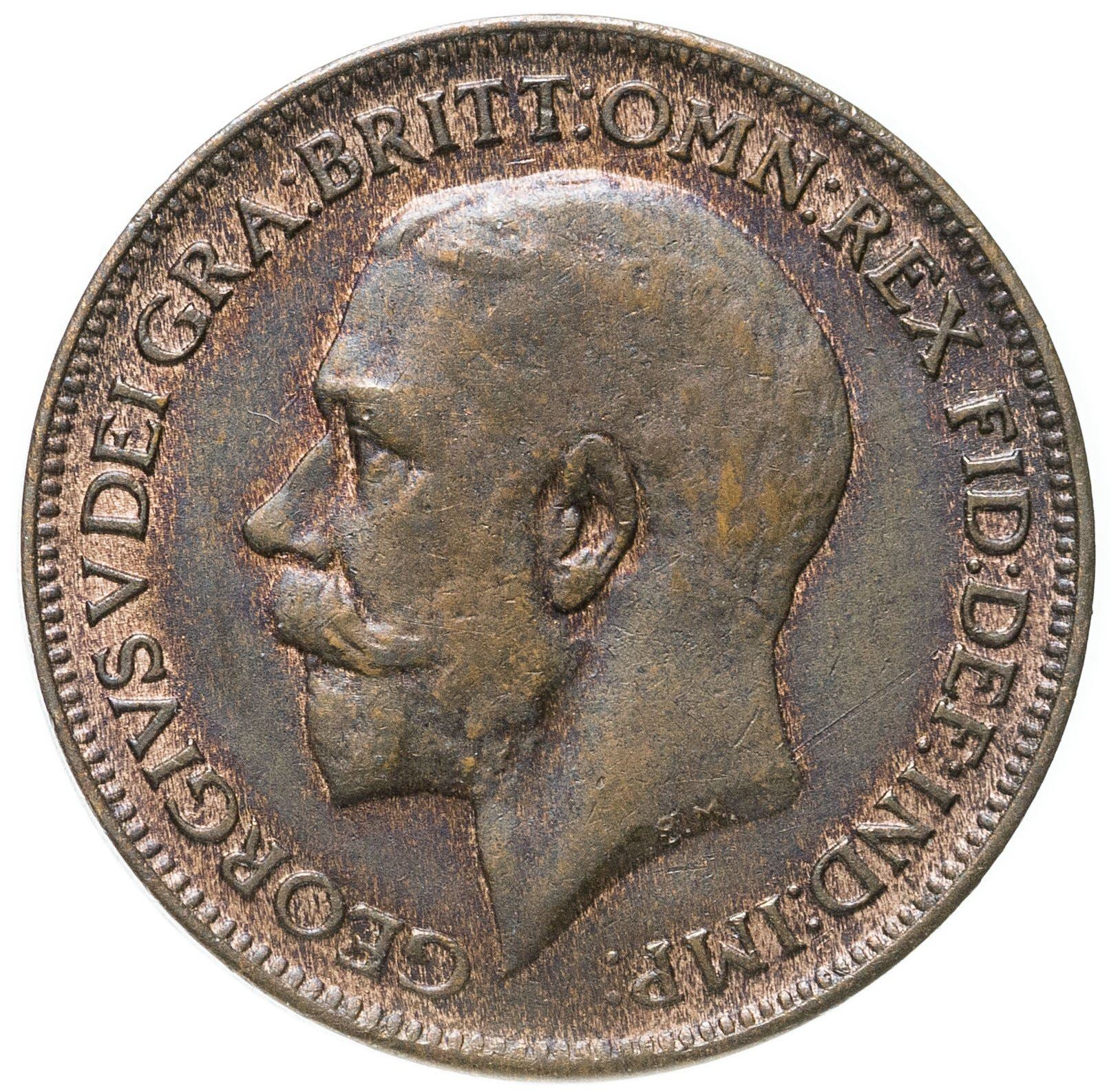 United Kingdom 1 Farthing - George V | Coin KM808 1911 - 1925