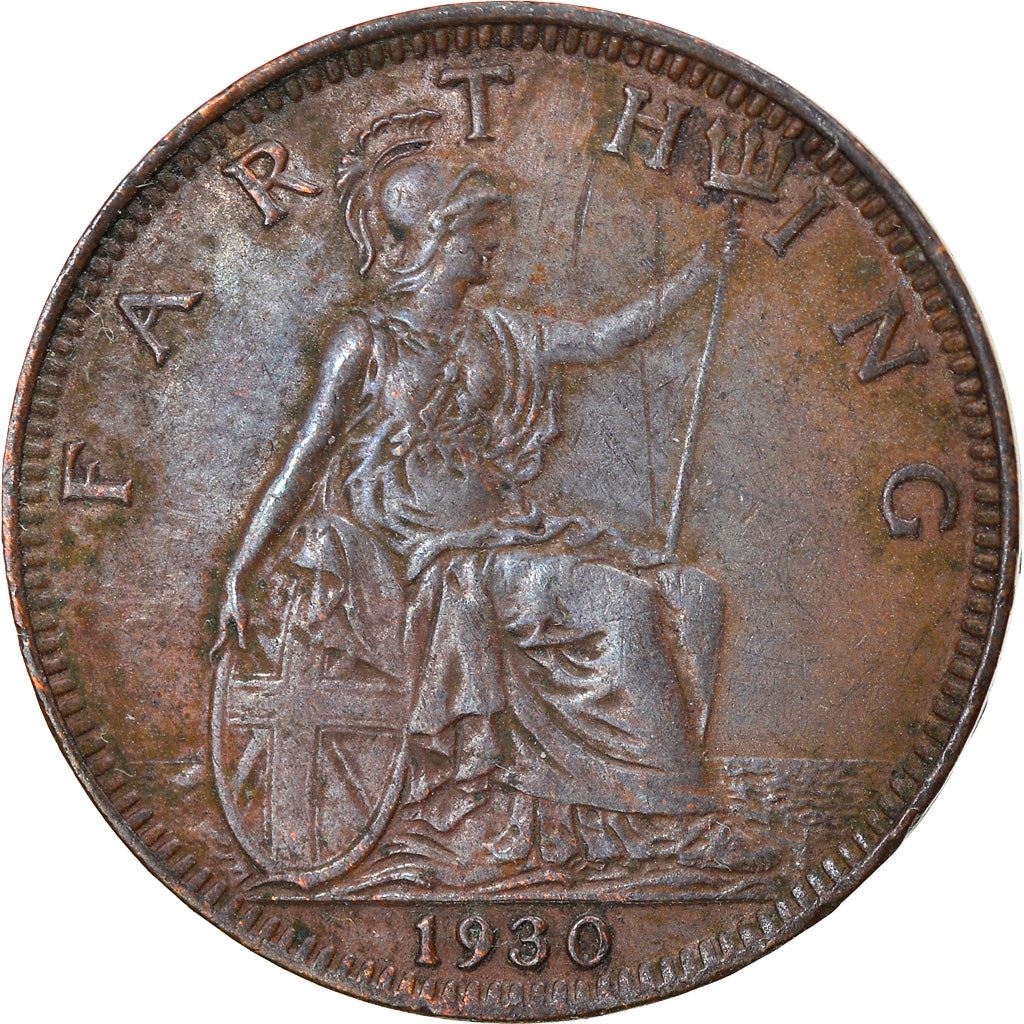 United Kingdom 1 Farthing - George V modified effigy | Coin KM825 1926 - 1936