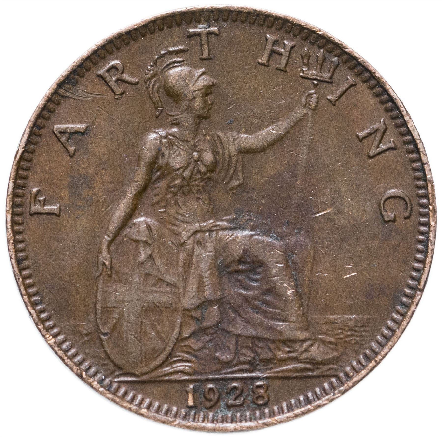 United Kingdom 1 Farthing - George V modified effigy | Coin KM825 1926 - 1936