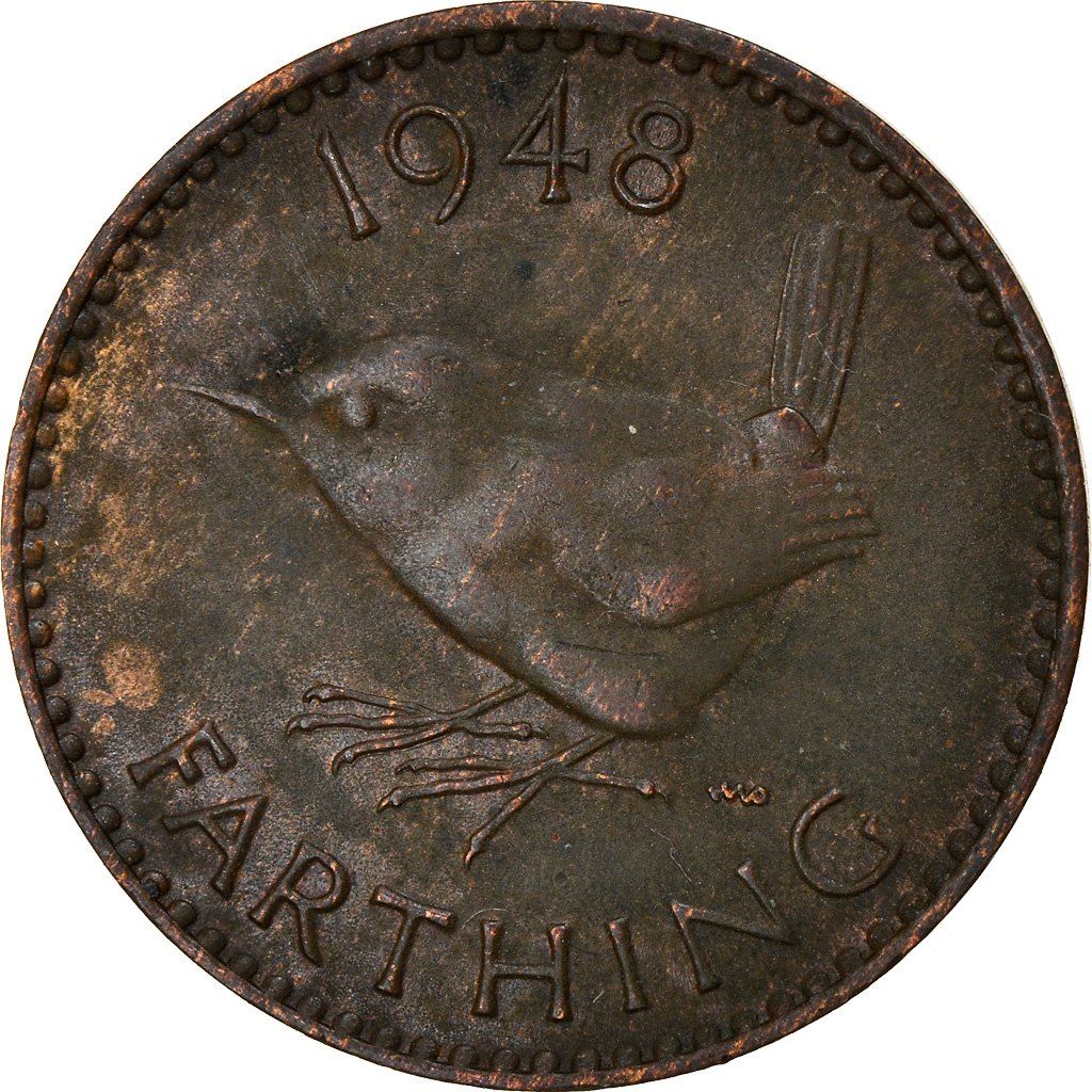 United Kingdom 1 Farthing - George VI with 'IND:IMP' | Coin KM843 1937 - 1948