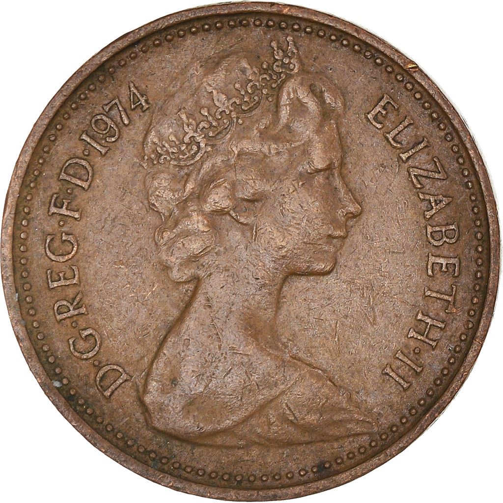 United Kingdom 1 New Penny - Elizabeth II 2nd portrait | Coin KM915 1971 - 1981