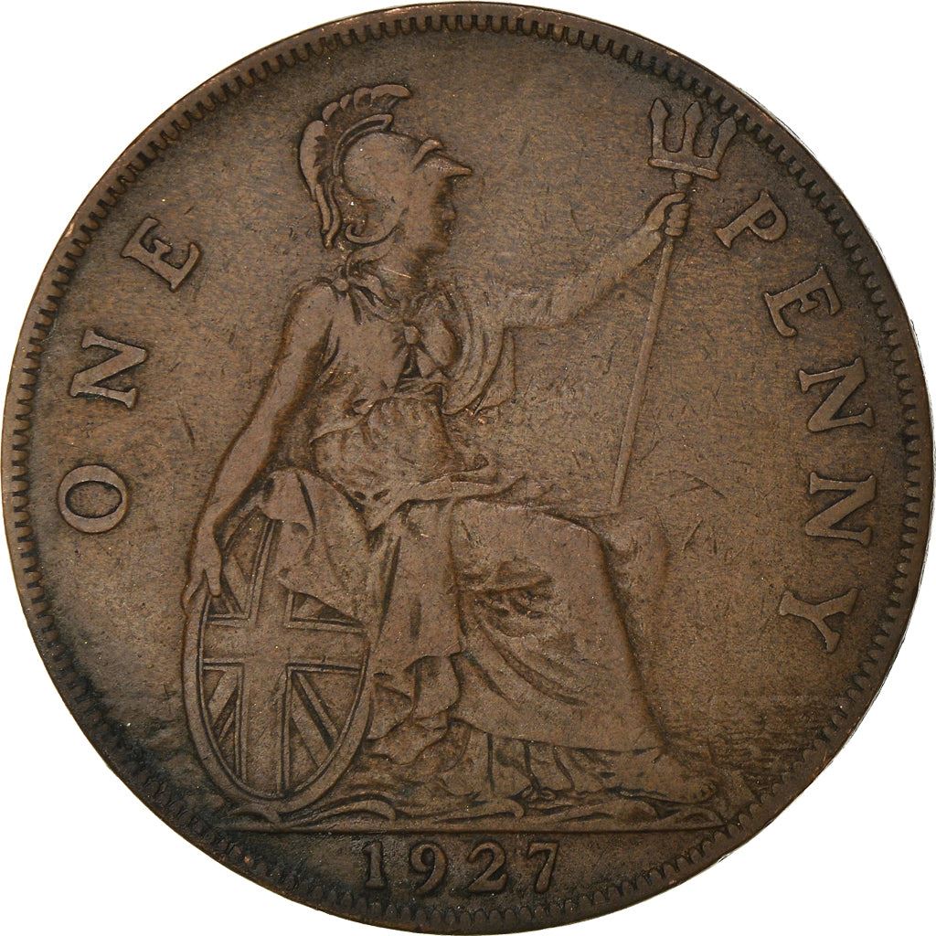 United Kingdom 1 Penny Coin | George V modified effigy | 1926 - 1927