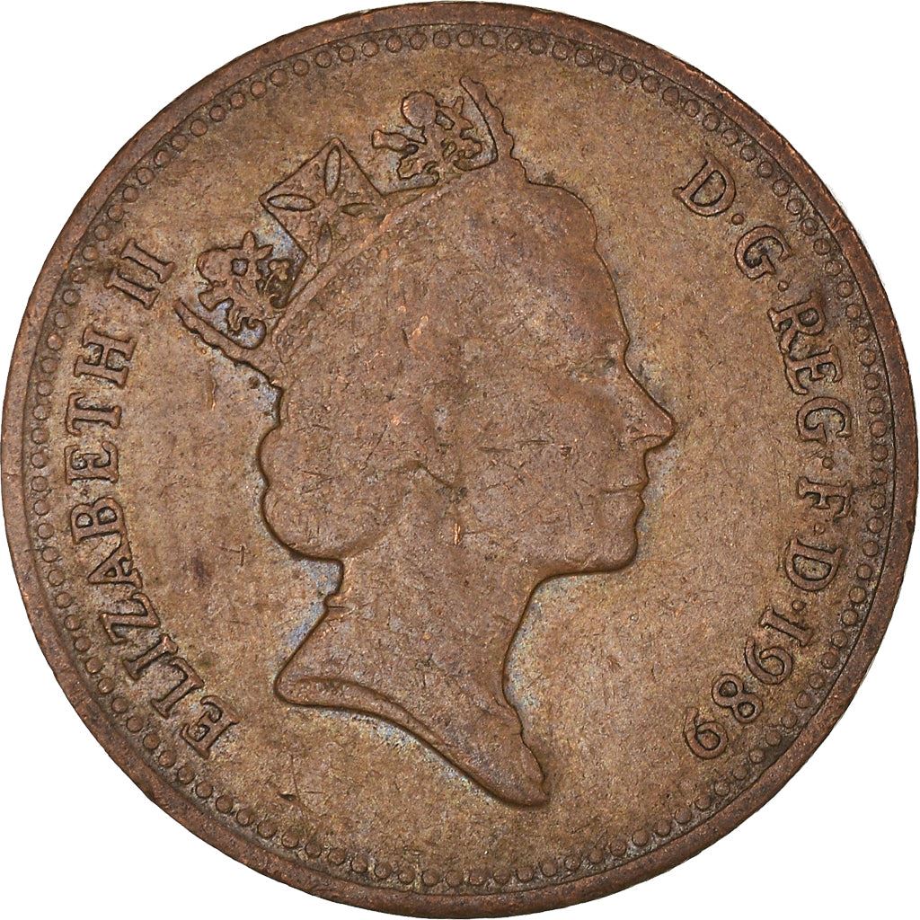 United Kingdom 1 Penny - Elizabeth II 3rd portrait | non-magnetic | Coin KM935 1985 - 1992