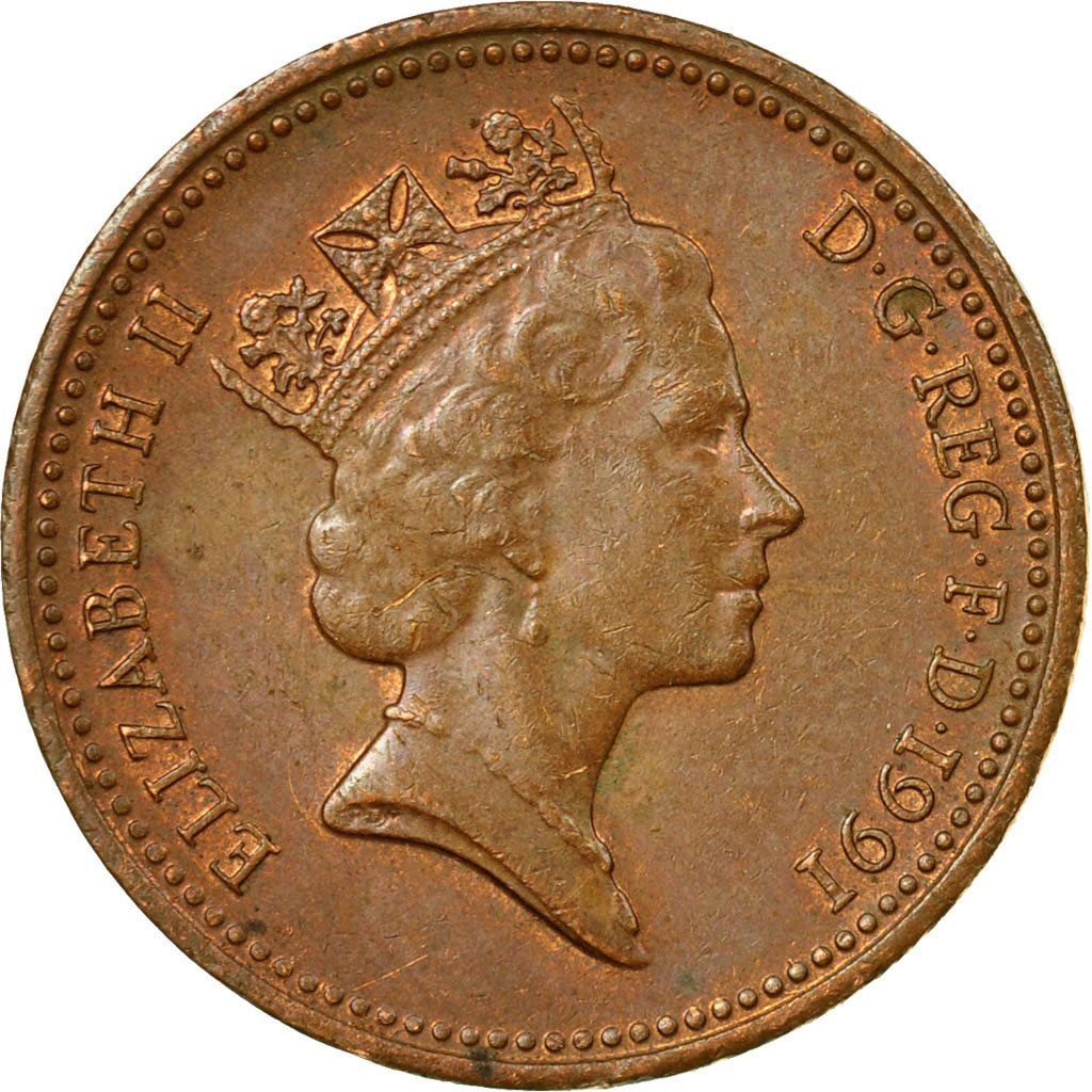 United Kingdom 1 Penny - Elizabeth II 3rd portrait | non-magnetic | Coin KM935 1985 - 1992