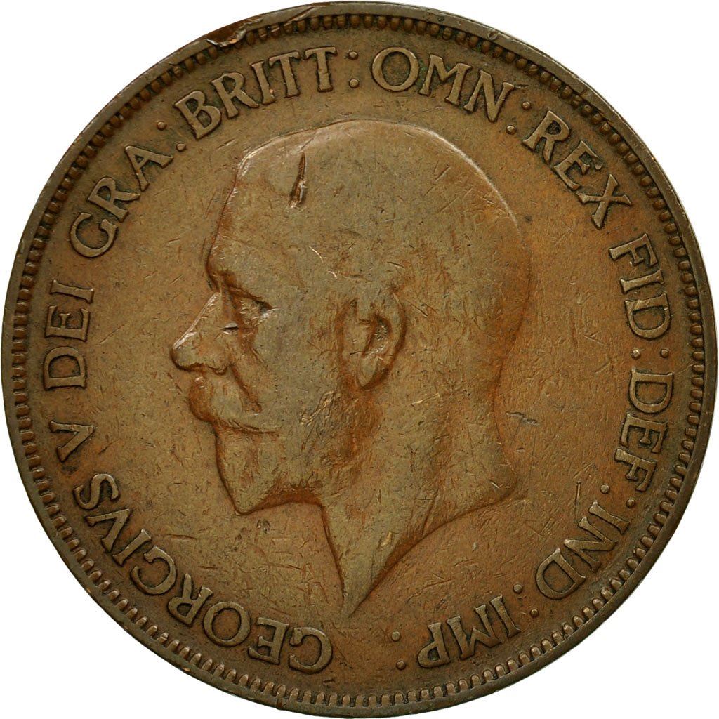 United Kingdom 1 Penny - George V smaller portrait | Coin KM838 1928 - 1936