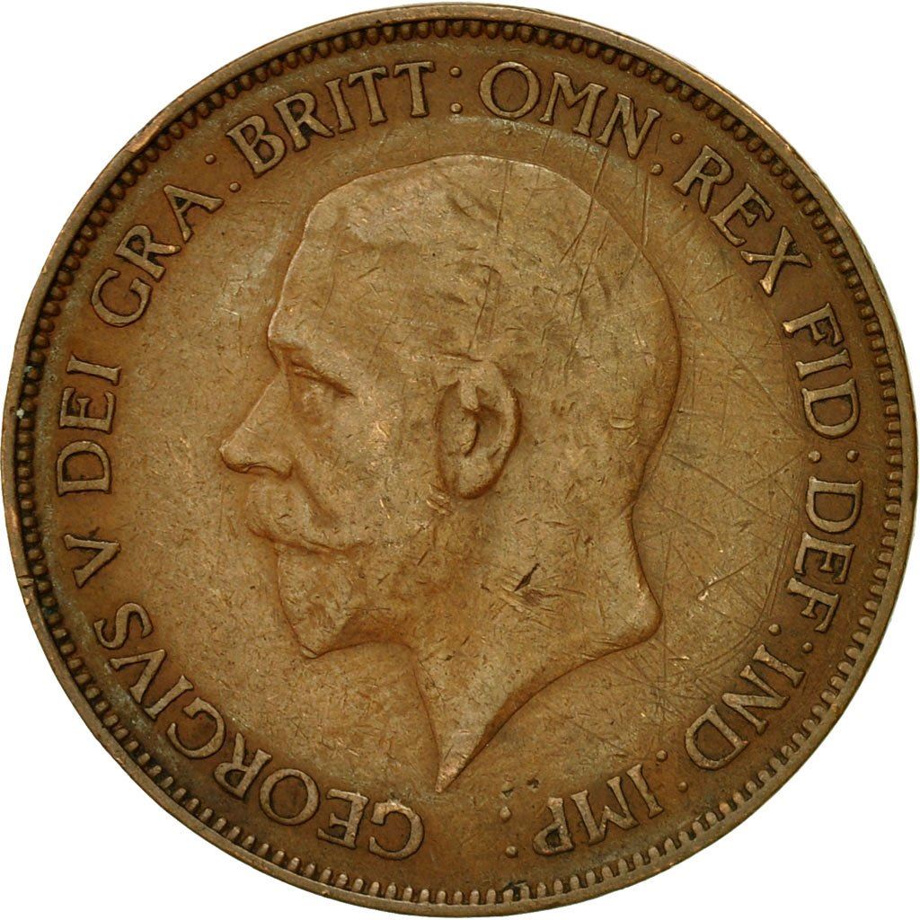 United Kingdom 1 Penny - George V smaller portrait | Coin KM838 1928 - 1936