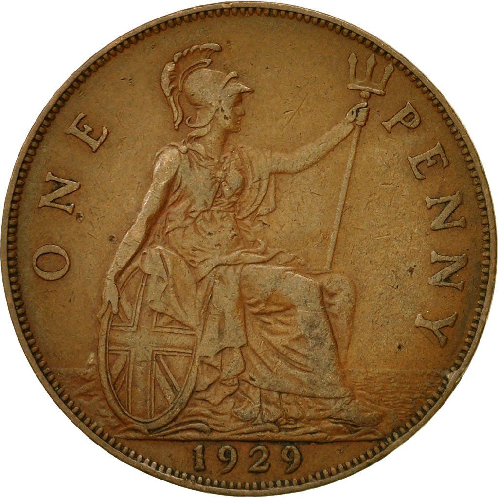 United Kingdom 1 Penny - George V smaller portrait | Coin KM838 1928 - 1936