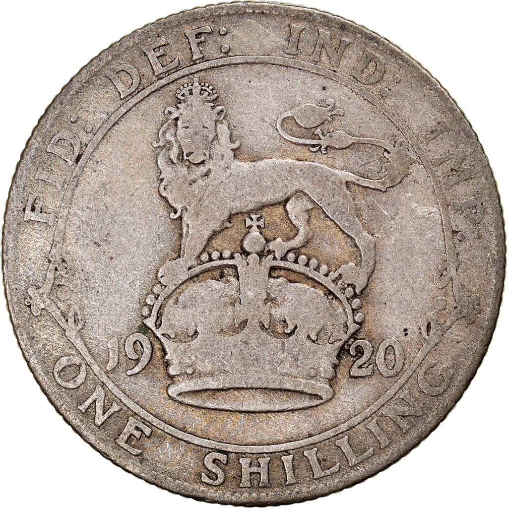 United Kingdom 1 Shilling Coin | George V 2nd type | 1920 - 1926