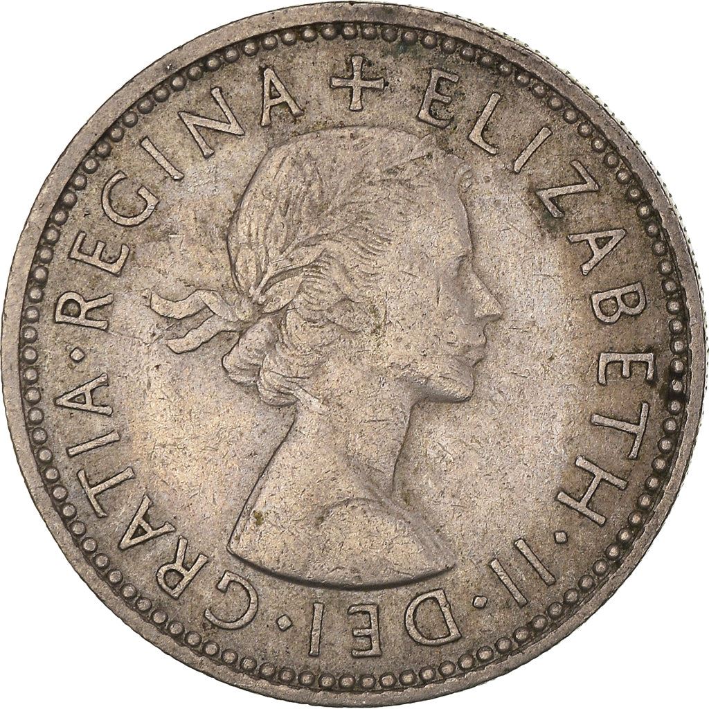 United Kingdom 1 Shilling - Elizabeth II English shield | no 'BRITT:OMN' | Coin KM904 1954 - 1970