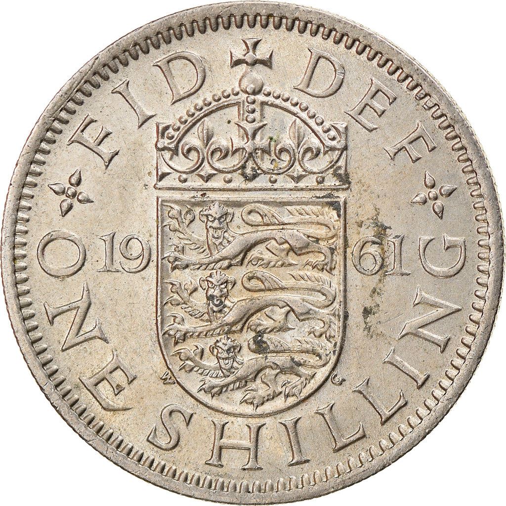 United Kingdom 1 Shilling - Elizabeth II English shield | no 'BRITT:OMN' | Coin KM904 1954 - 1970