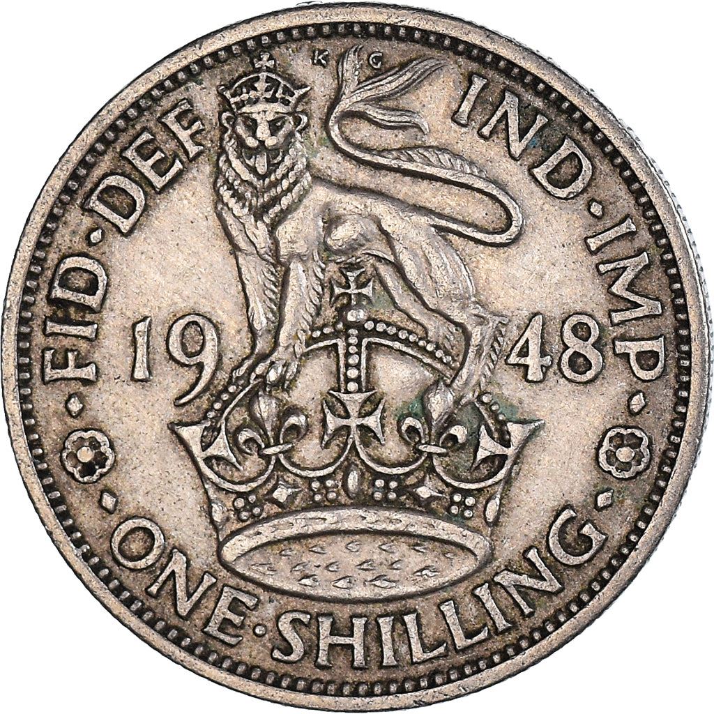 United Kingdom 1 Shilling - George VI English crest | with 'IND:IMP' | Coin KM863 1947 - 1948