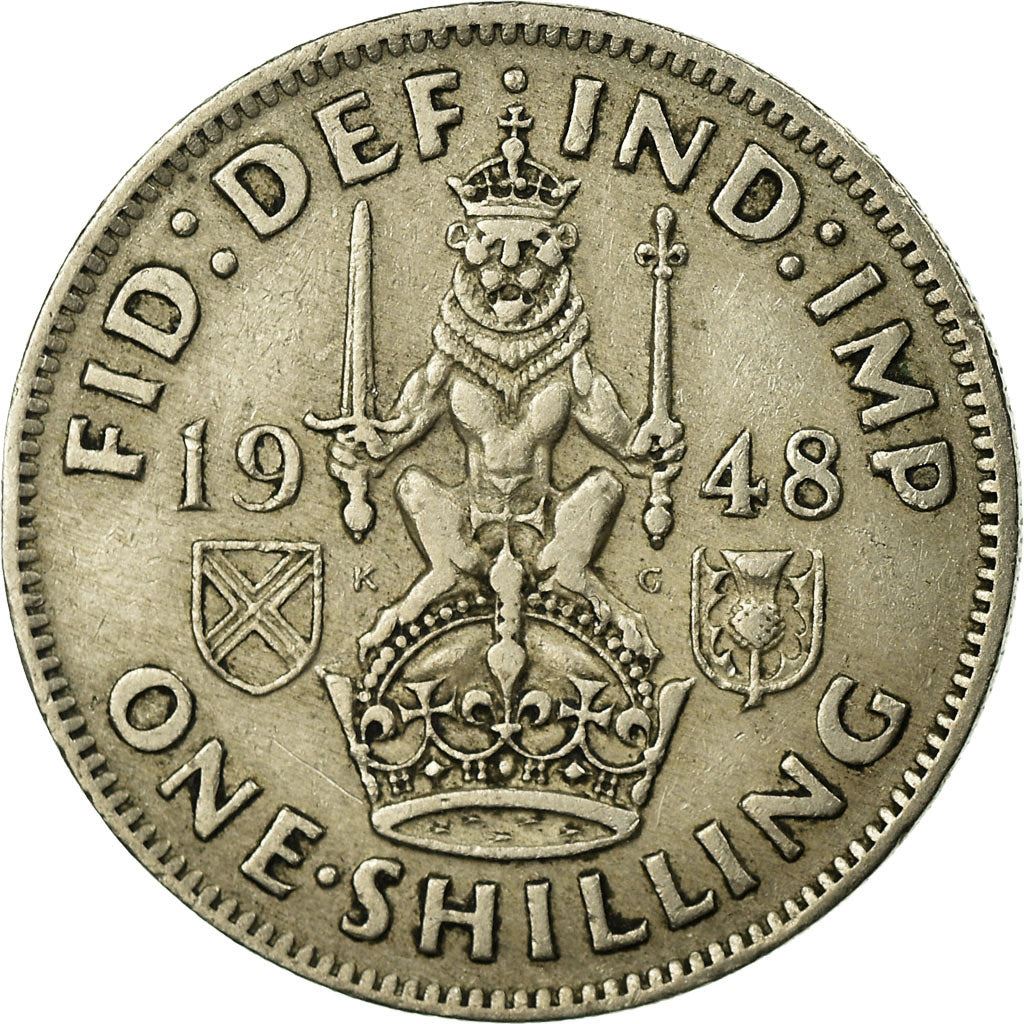 United Kingdom 1 Shilling - George VI Scottish crest | with 'IND:IMP' | Coin KM864 1947 - 1948