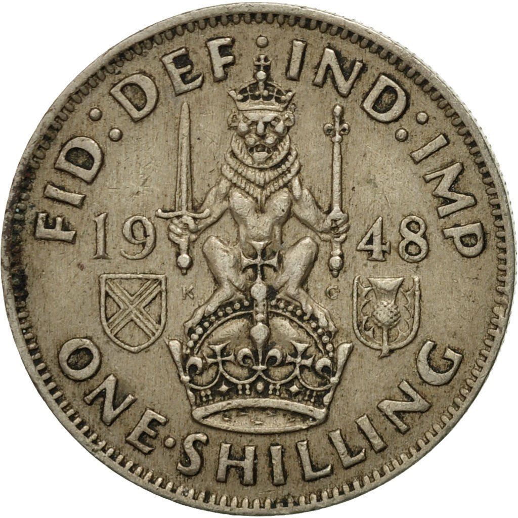 United Kingdom 1 Shilling - George VI Scottish crest | with 'IND:IMP' | Coin KM864 1947 - 1948