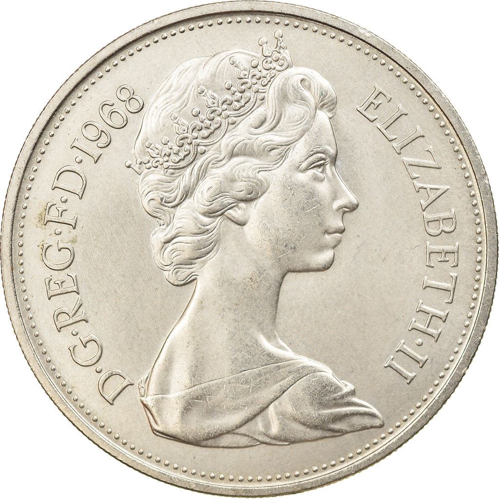 United Kingdom 10 New Pence - Elizabeth II 2nd portrait | Coin KM912 1968 - 1981