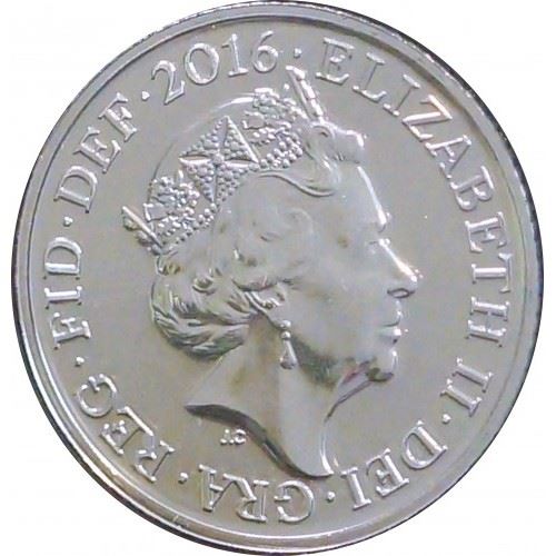 United Kingdom 10 Pence Coin | Elizabeth II 5th portrait | Royal Shield | 2015 - 2021