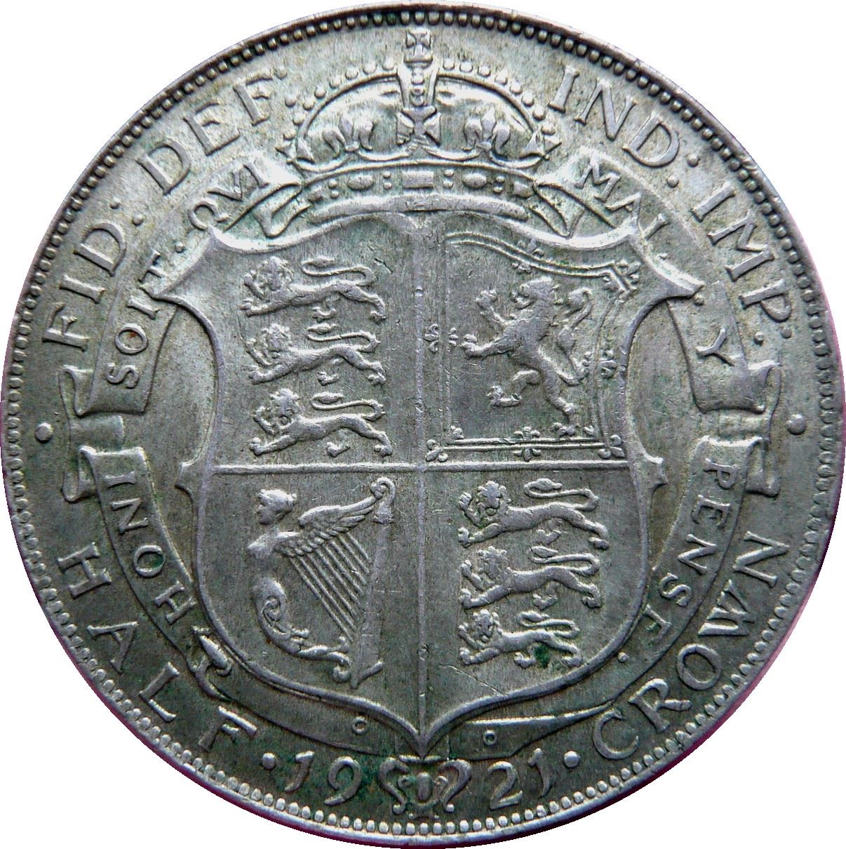 United Kingdom | 1/2 Crown | Half Crown | George V | 2nd type | 1920 - 1926