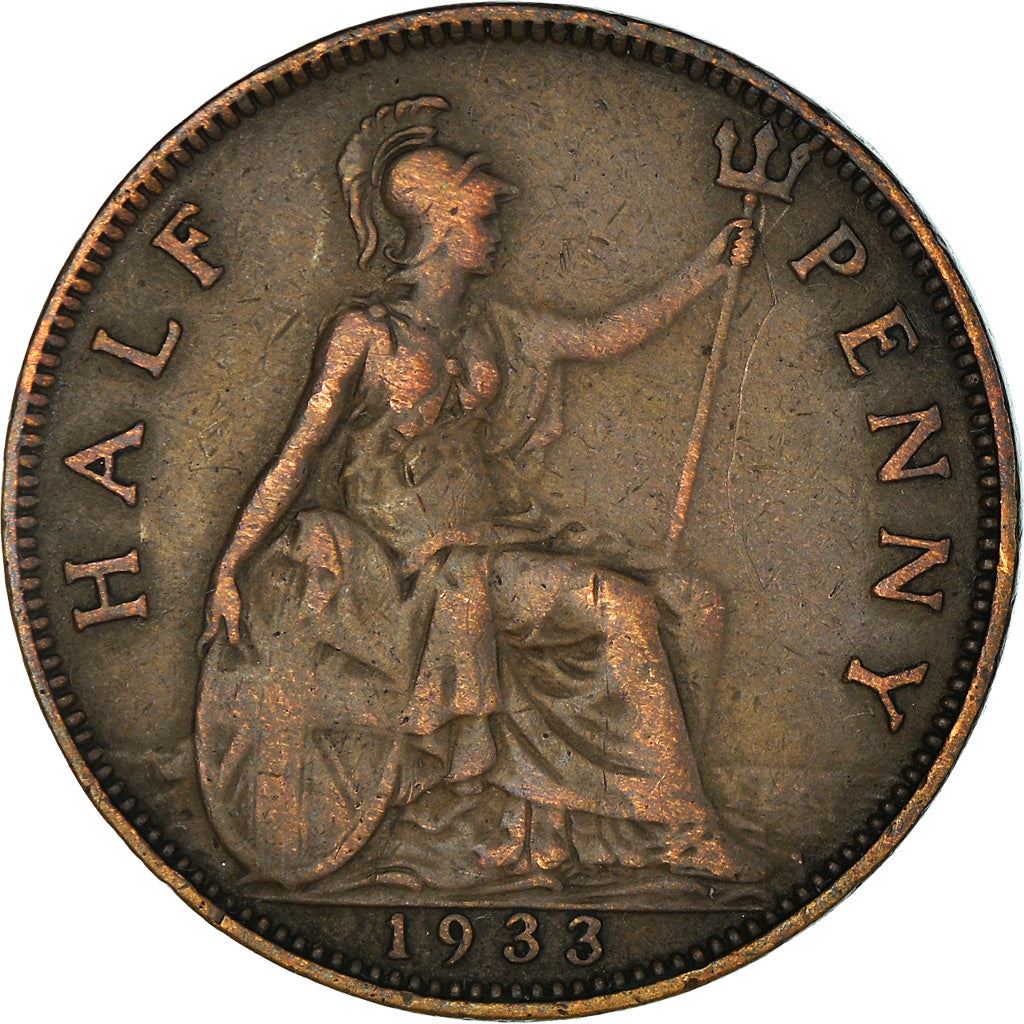 United Kingdom ½ Penny - George V smaller portrait | Coin KM837 1928 - 1936