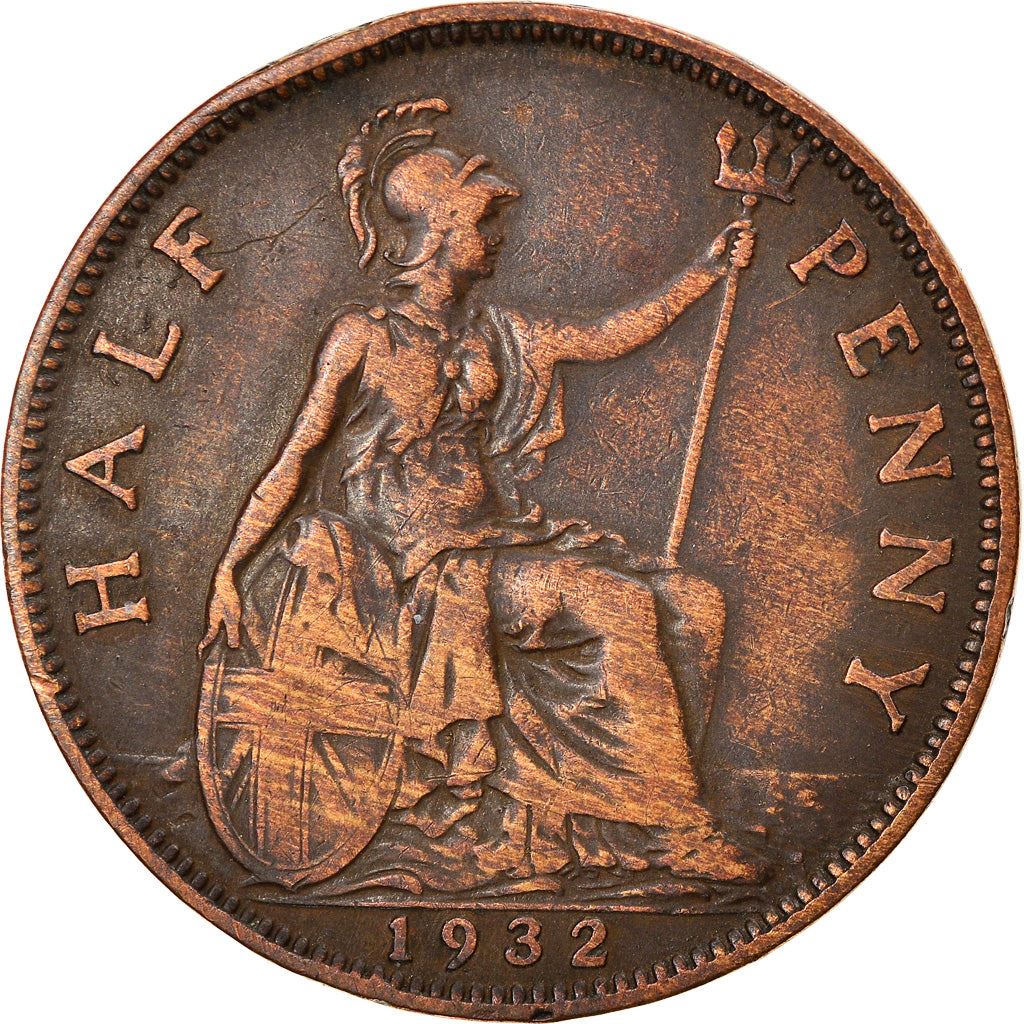 United Kingdom ½ Penny - George V smaller portrait | Coin KM837 1928 - 1936