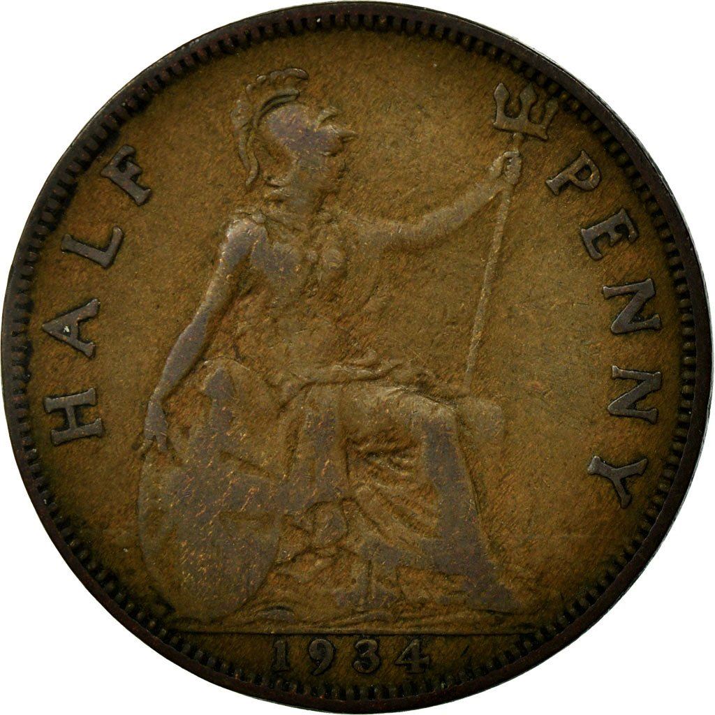 United Kingdom ½ Penny - George V smaller portrait | Coin KM837 1928 - 1936