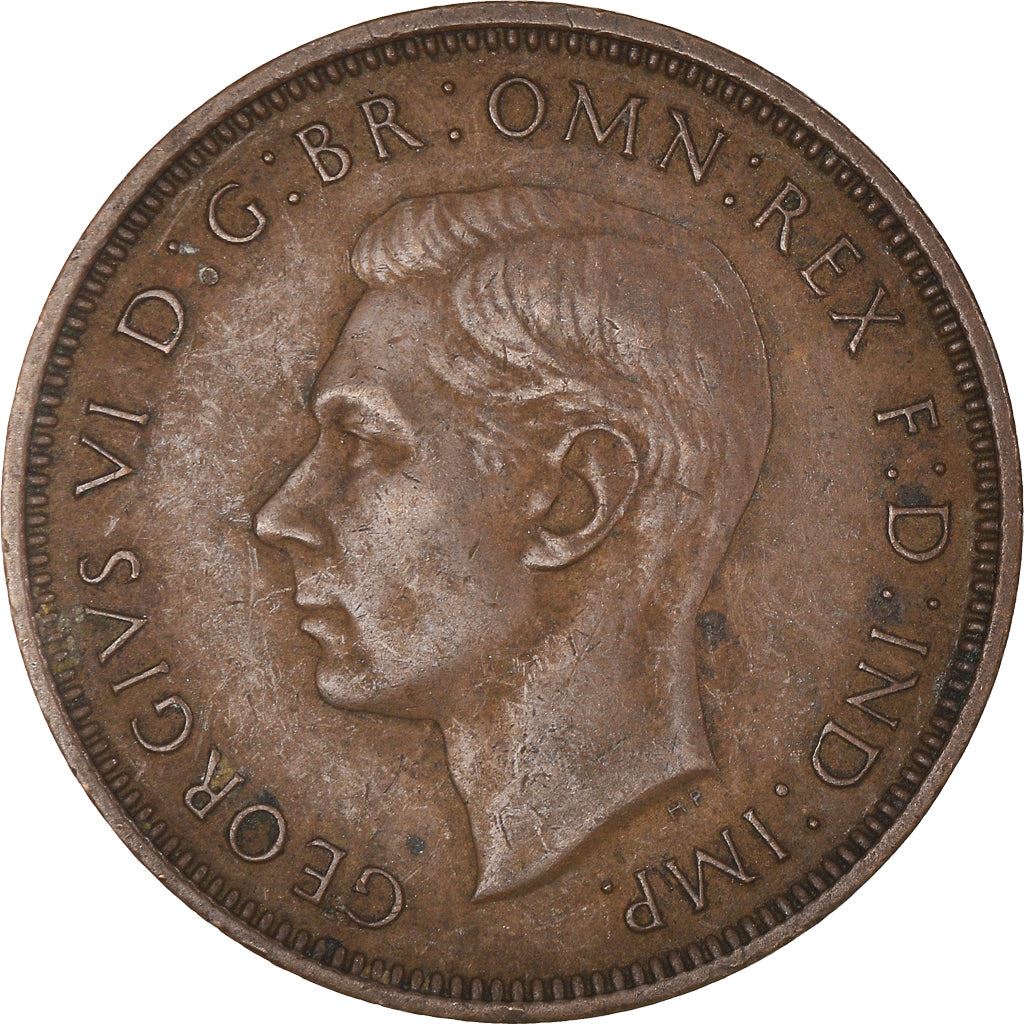 United Kingdom 1/2 Penny - George VI with 'IND:IMP' | Coin KM844 1937 - 1948