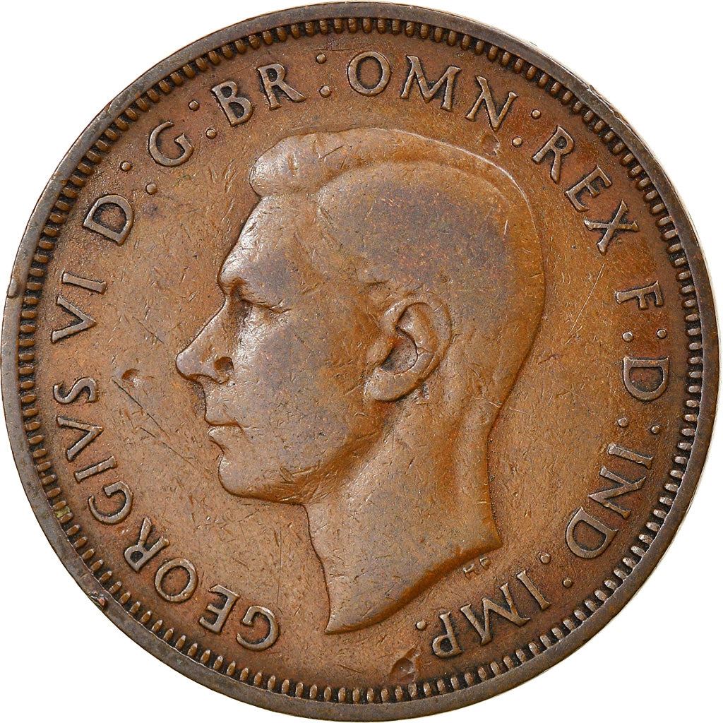 United Kingdom 1/2 Penny - George VI with 'IND:IMP' | Coin KM844 1937 - 1948