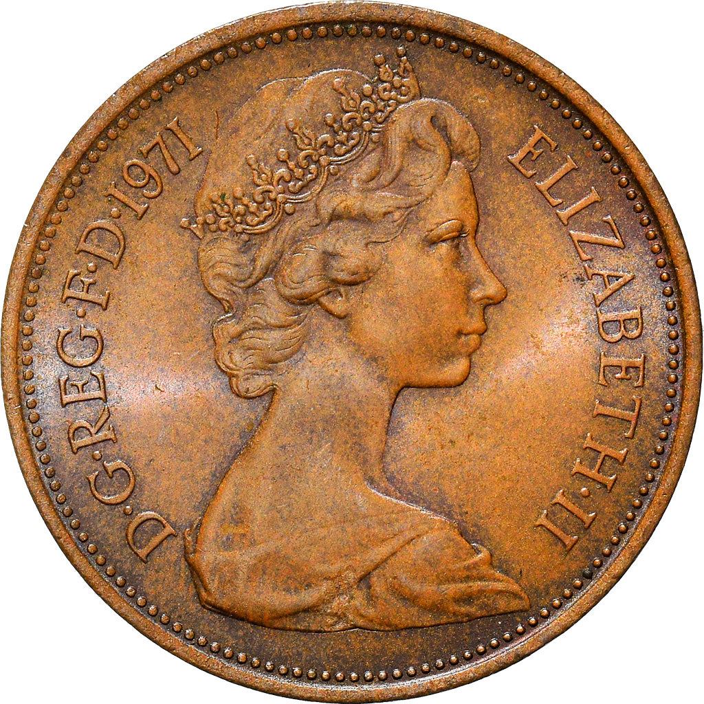 United Kingdom 2 New Pence - Elizabeth II 2nd portrait | Coin KM916 1971 - 1981