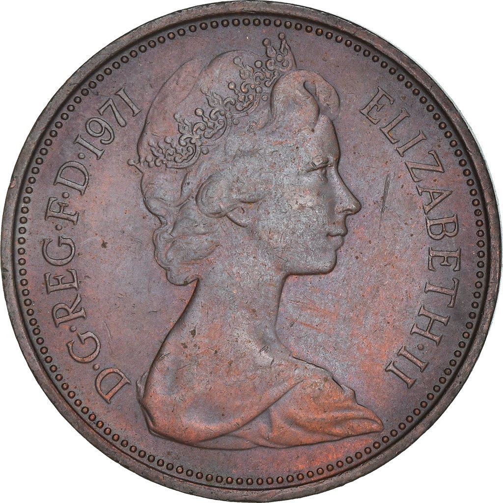 United Kingdom 2 New Pence - Elizabeth II 2nd portrait | Coin KM916 1971 - 1981