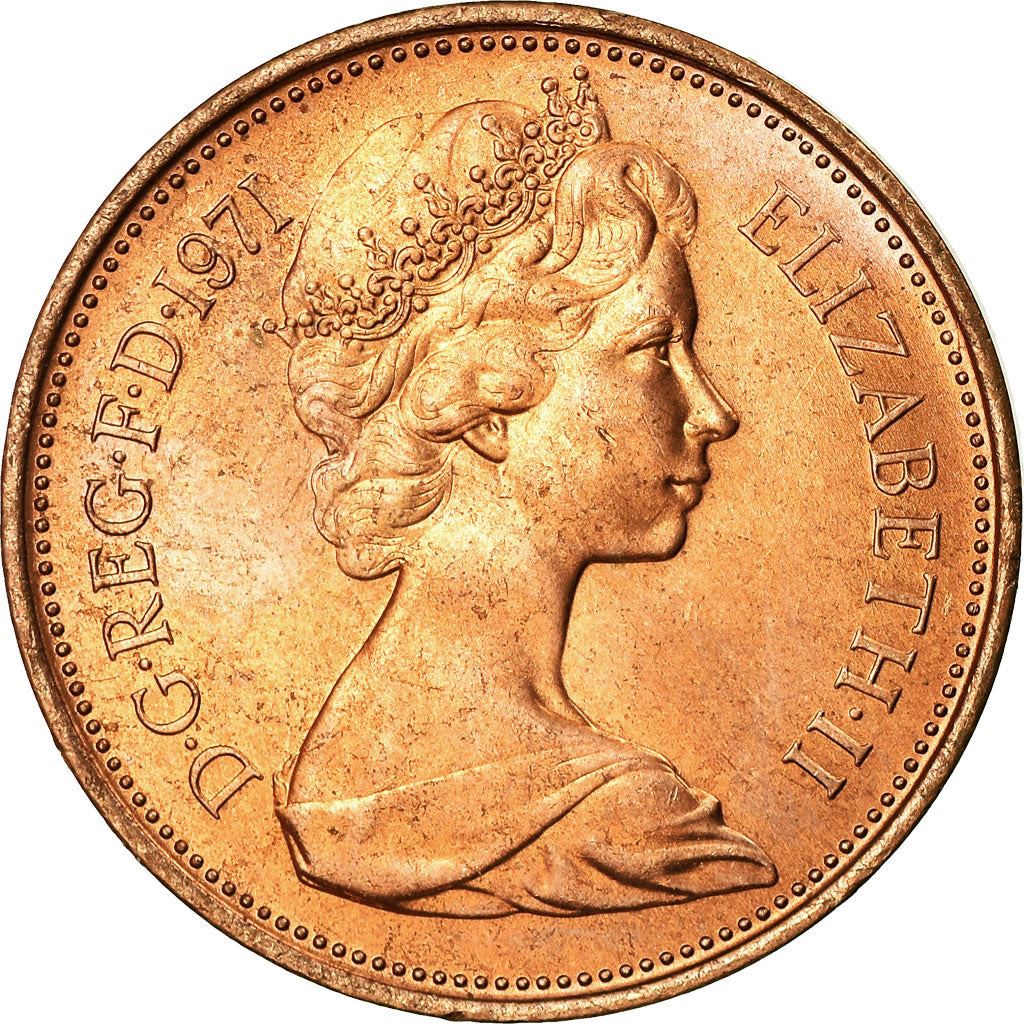 United Kingdom 2 New Pence - Elizabeth II 2nd portrait | Coin KM916 1971 - 1981