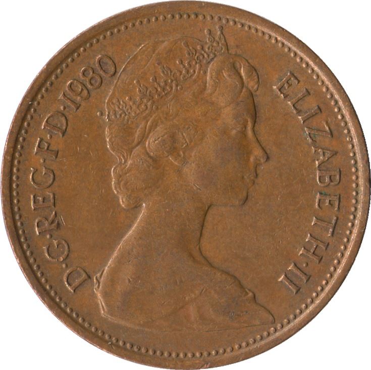 United Kingdom 2 New Pence - Elizabeth II 2nd portrait | Coin KM916 1971 - 1981