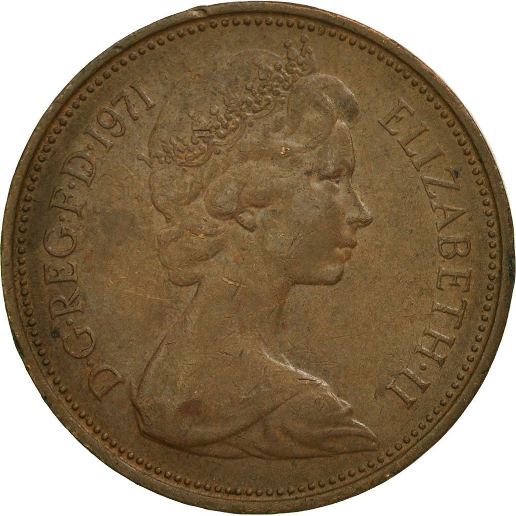 United Kingdom 2 New Pence - Elizabeth II 2nd portrait | Coin KM916 1971 - 1981