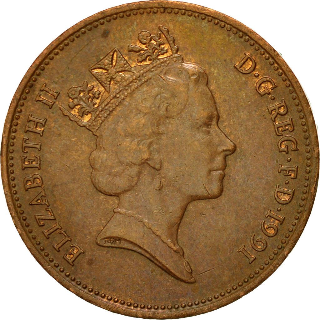 United Kingdom 2 Pence - Elizabeth II 3rd portrait | non-magnetic | Coin KM936 1985 - 1992