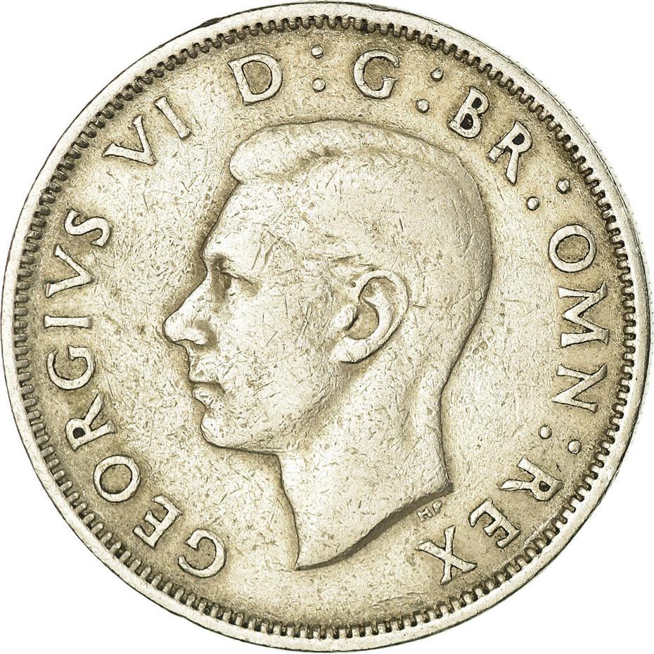 United Kingdom 2 Shillings - George VI with 'IND:IMP' | Coin KM865 1947 - 1948