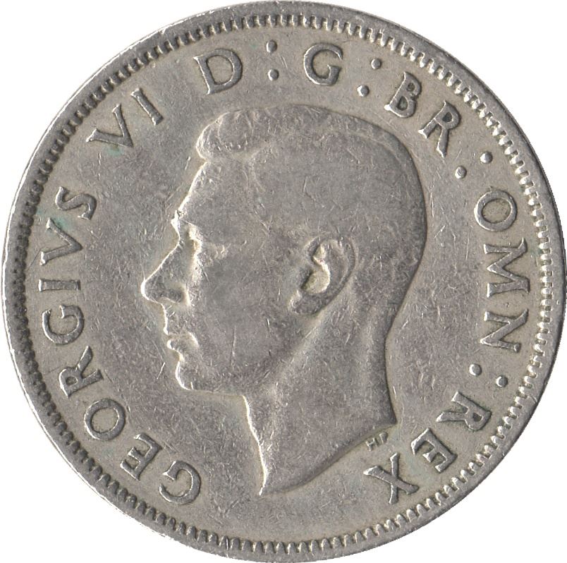 United Kingdom 2 Shillings - George VI without 'IND:IMP' | Coin KM878 1949 - 1951