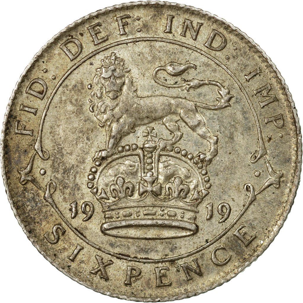 United Kingdom | 6 Pence Coin | KM815a| 1911 - 1920 | Silver 0.925