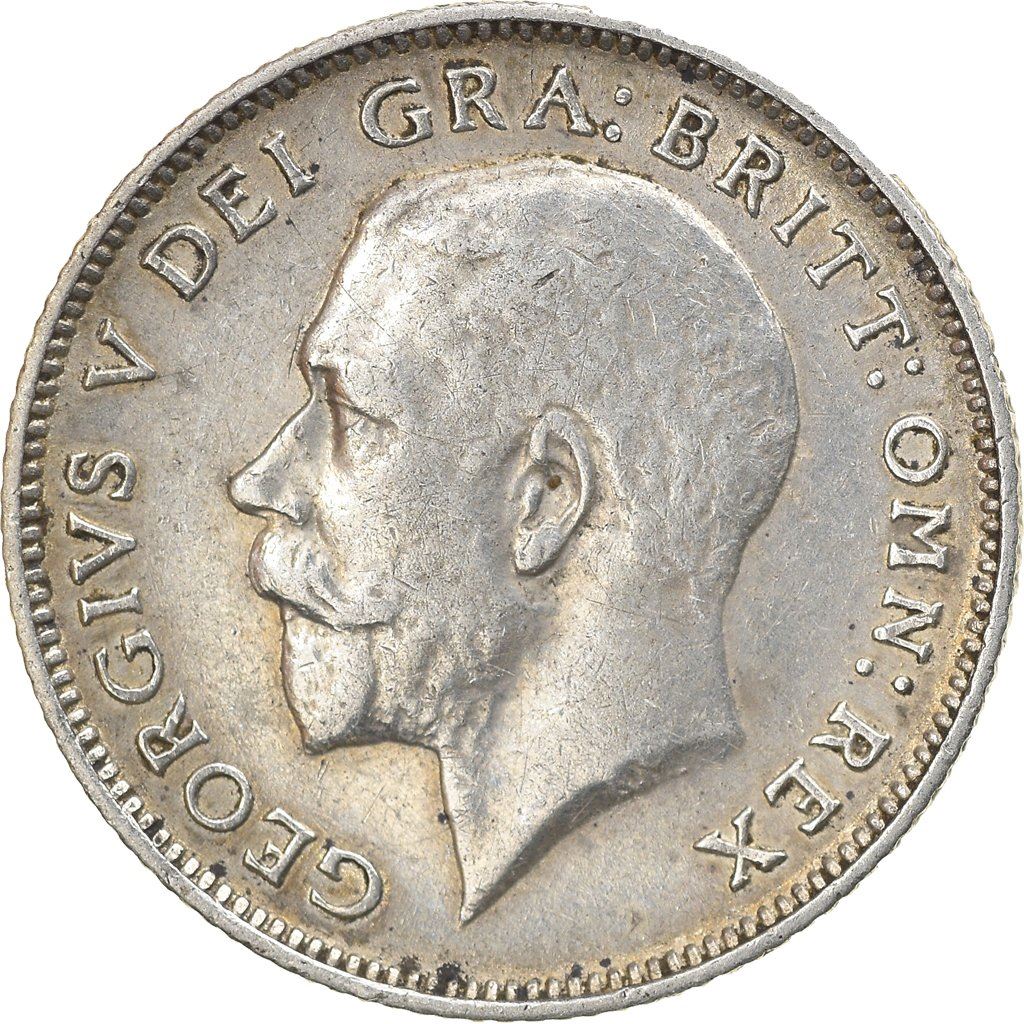 United Kingdom | 6 Pence Coin | KM815a| 1911 - 1920 | Silver 0.925