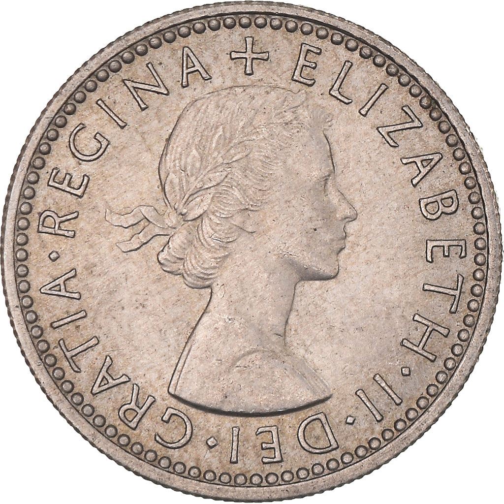 United Kingdom 6 Pence - Elizabeth II 1st portrait | no 'BRITT:OMN' | Coin KM903 1954 - 1970