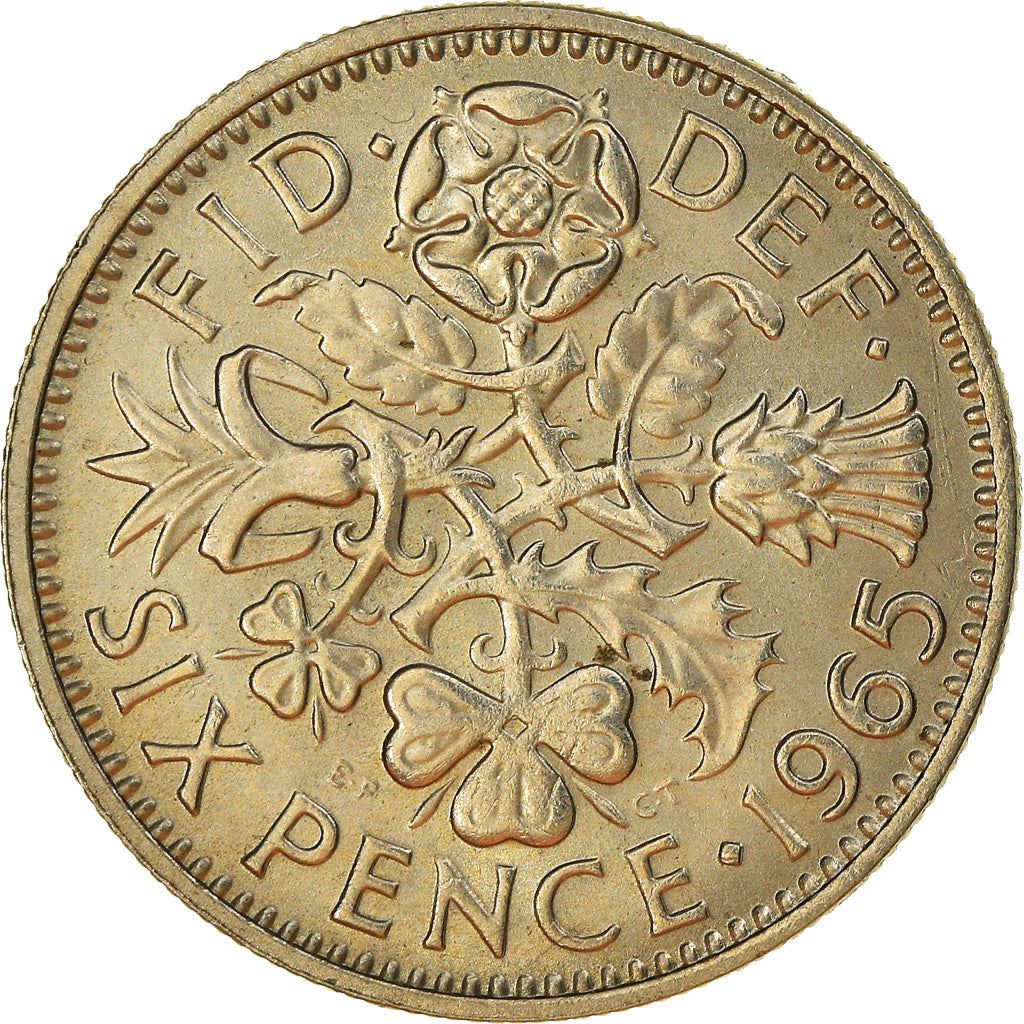 United Kingdom 6 Pence - Elizabeth II 1st portrait | no 'BRITT:OMN' | Coin KM903 1954 - 1970