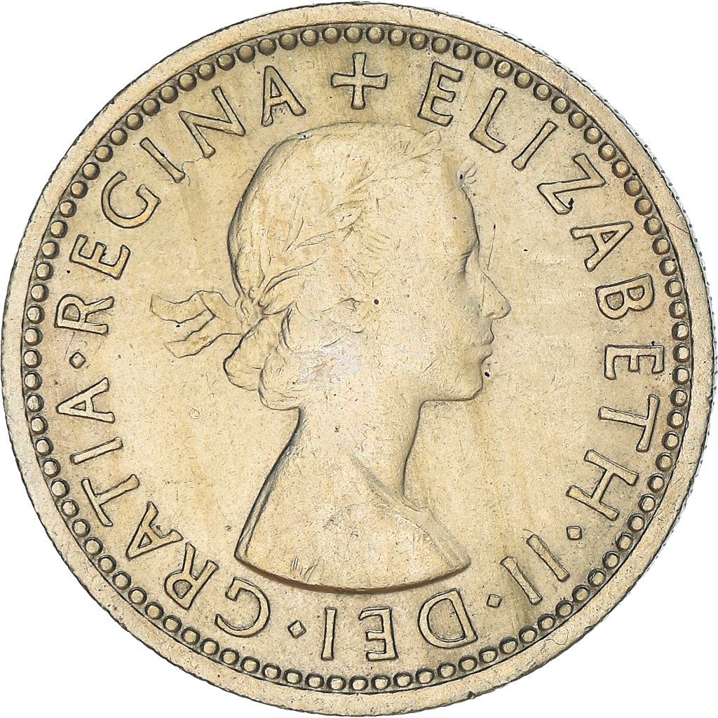 United Kingdom 6 Pence - Elizabeth II 1st portrait | no 'BRITT:OMN' | Coin KM903 1954 - 1970