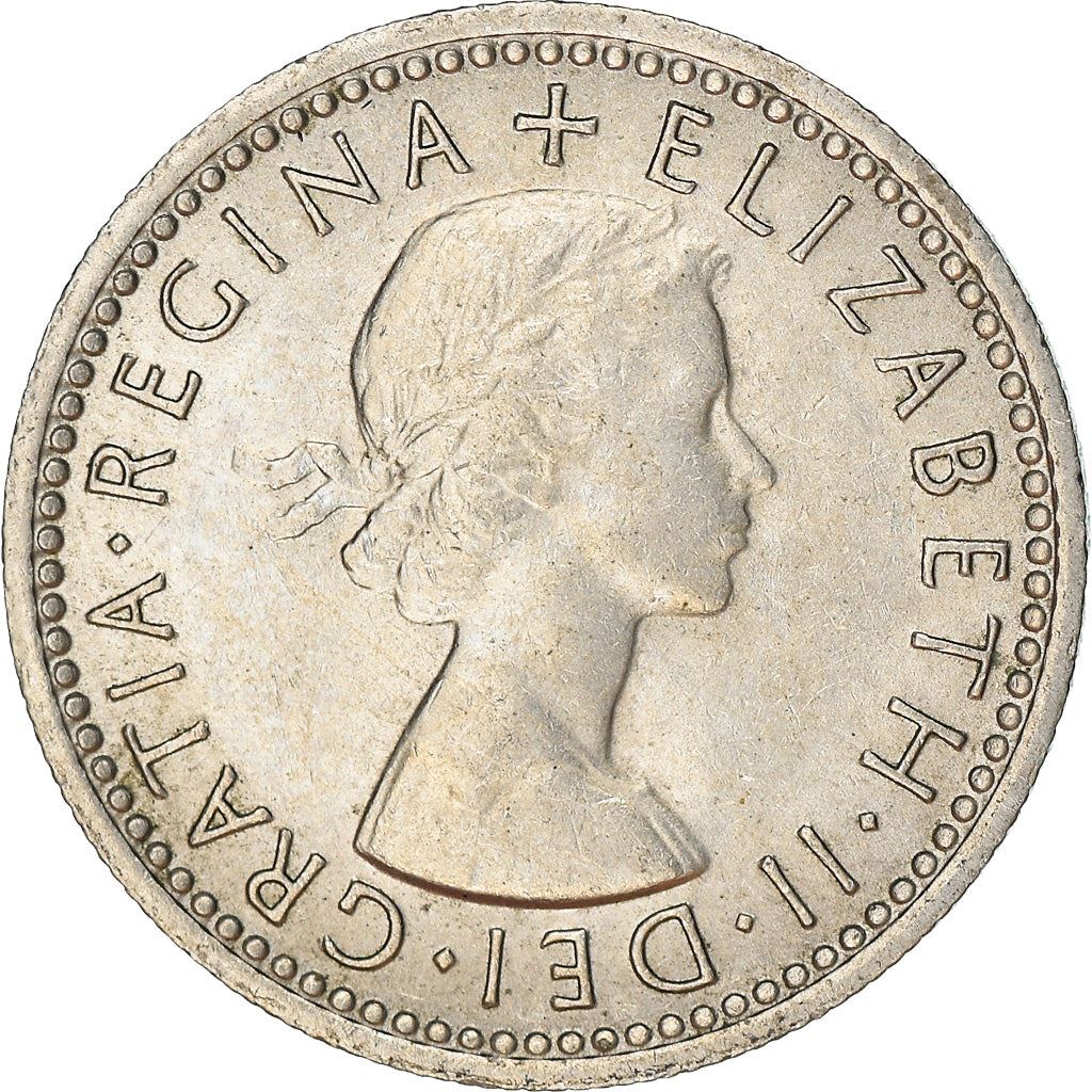 United Kingdom 6 Pence - Elizabeth II 1st portrait | no 'BRITT:OMN' | Coin KM903 1954 - 1970