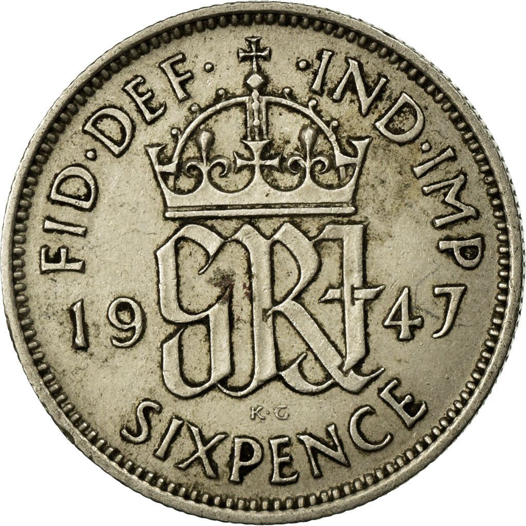 United Kingdom 6 Pence - George VI 2nd coinage | Coin KM862 1947 - 1948