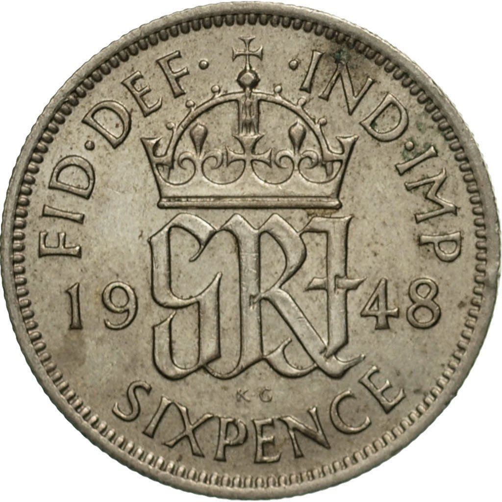 United Kingdom 6 Pence - George VI 2nd coinage | Coin KM862 1947 - 1948